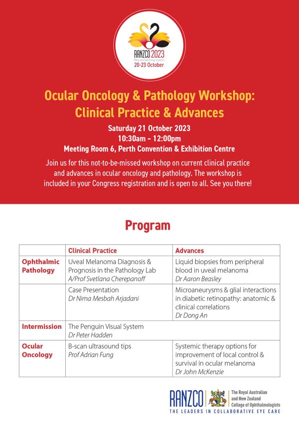 Workshop: Ocular Oncology and Pathology